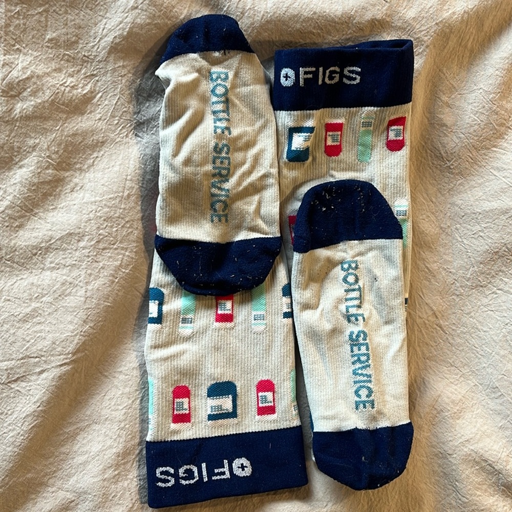 FIGS on duty compression socks- S- bottle service